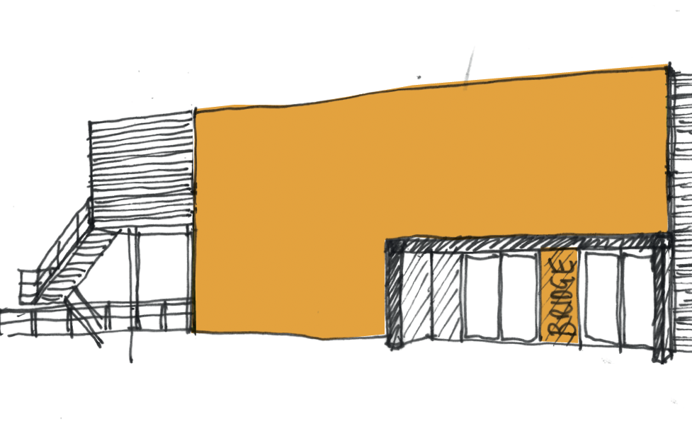 Drawing of the Bridge building